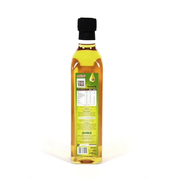 Nutas Fındık Yağı - 500ml Cam Şişe - Resim 4
