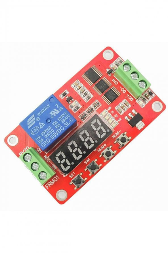 FRM01 Çok Fonksiyonlu Zaman Rölesi Döngü Gecikmesi Zamanlayıcı Timer 12V 24V Kuluçka ürün görseli 1