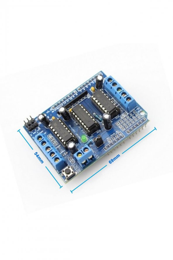 Arduino L293D Motor Sürücü Shield Alt Kart  DC 36V 0.6A 4x DC Motor 2x Step Motor 2x Servo Motor Uno ürün görseli 1