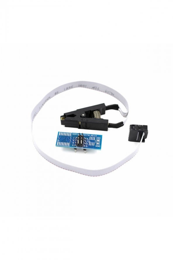 SOIC8 SOP8 to DIP8 Test Klips  Eprom Flash Bios Programlama Mandalı SPI IIC - Resim 8