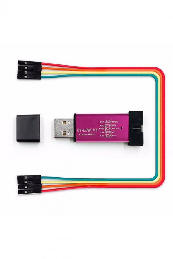 ST-LINK V2 Mini  STLINK V2 KLON  METAL KUTU  STM32 ARM JTAG PROGRAMLAYICI - st link v2 ürün görseli 1