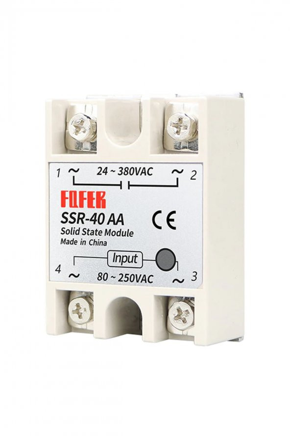 SSR-40AA SSR Röle  40A AC 24-380V Tek Fazlı Solid State Röle Elektronik Anahtar Termostat Resiztans ürün görseli 1