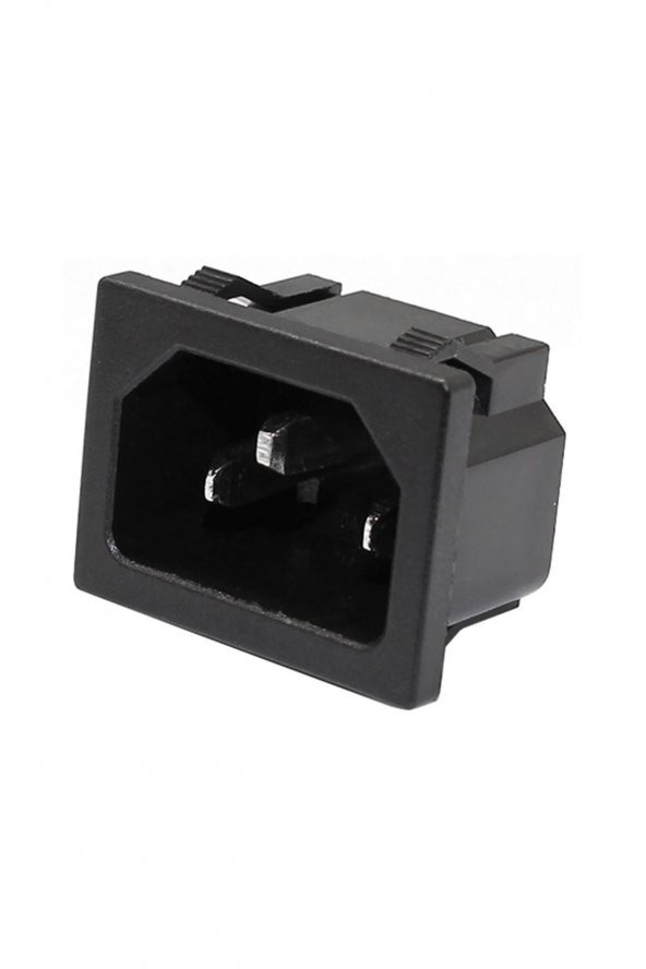 220V 15A AC Erkek Power Giriş Soketi C14 3 Pin Panel Montaj Tip Güç Kablo Bağlantı Konnektörü ürün görseli 1