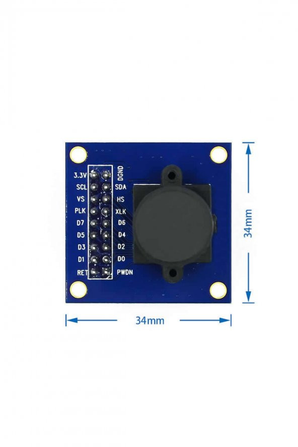 OV7670 Kamera Modülü  CMOS Görüntü Sensörü 640x480 VGA CIF Otomatik Pozlama Kontrol Görüntü İşleme ürün görseli 1