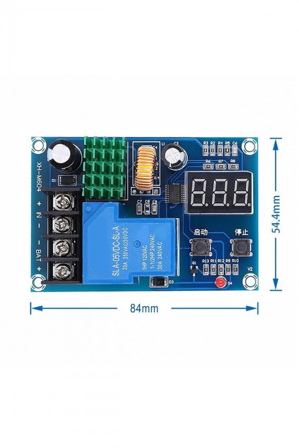 XH-M604 30A Akü Şarj Kontrol Koruma Modülü  12V 24V Batarya Kurşun Asit Jel Akü Lityum Li-lon Pil ürün görseli 1
