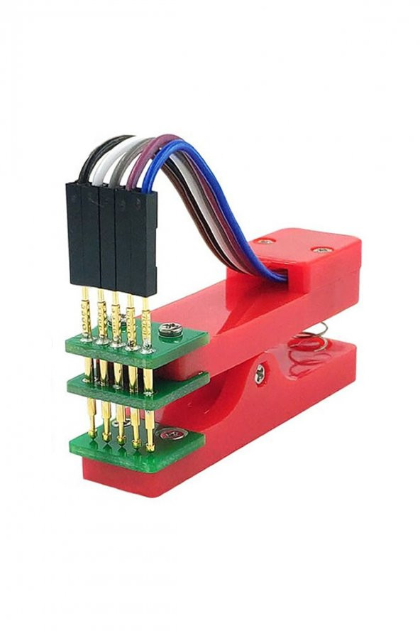 5 Pin Programlama Aparatı  2.54mm Pogo Pin Yaylı Mandal Klips Seri Üretim Entegre Arm ürün görseli 1