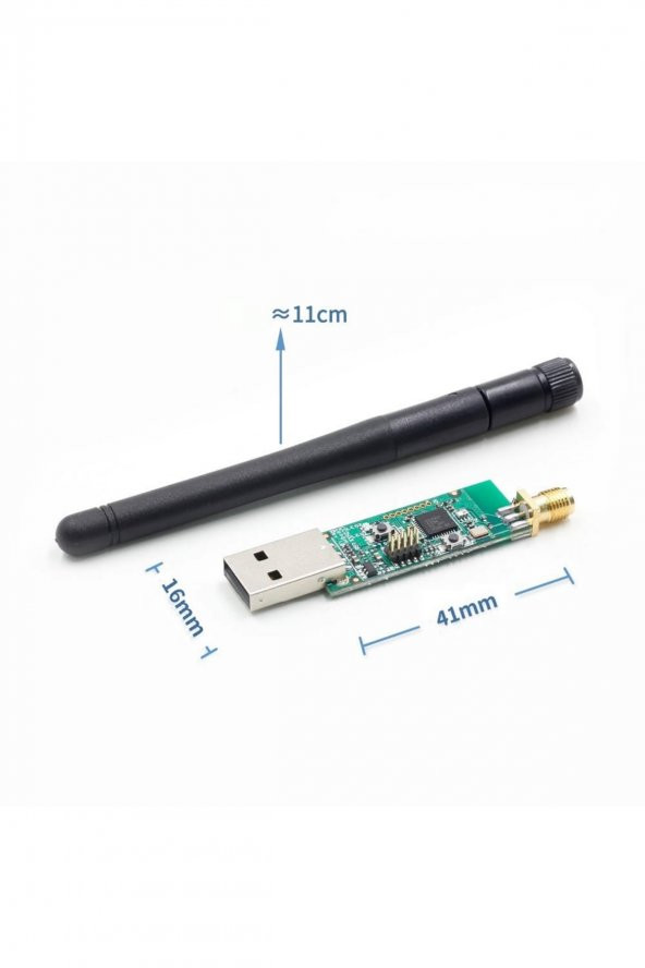 CC2531 USB Dongle + Anten  2.4Ghz Zigbee Wifi Bluetooth Kablosuz Data ürün görseli 1