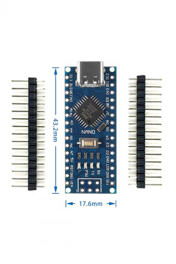 Arduino Nano 3.0 Type C Atmega328 CH340  Açık Kaynak Kod Yazılım Geliştirme ürün görseli 1