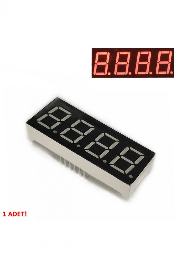 0.56" 4 Hane 7 Segment Led Ekran Kırmızı Ortak Katot  14mm 4 Digit Dijital Display Alfanümerik ürün görseli 1