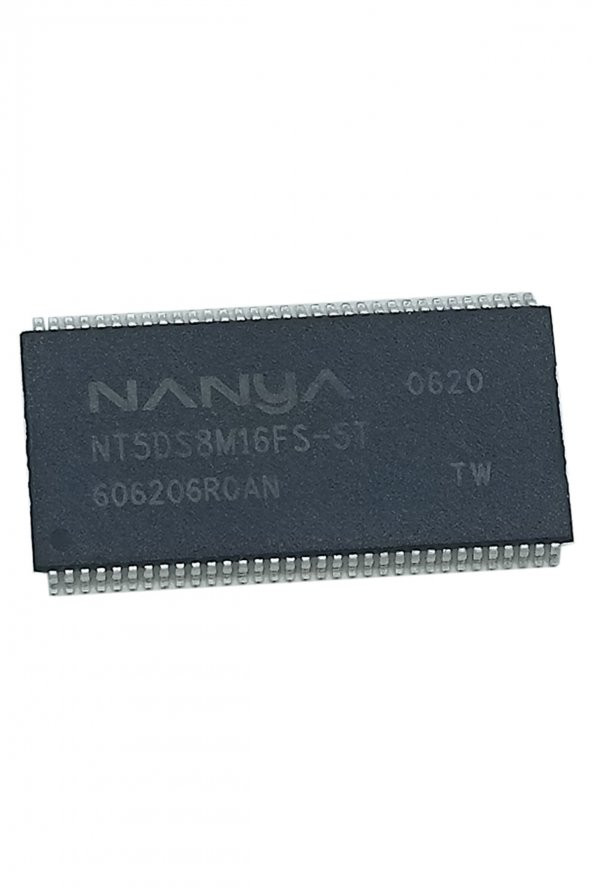 Nanya NT5DS8M16FS-5T 128Mb DDR SDRAM  2.5V 66 Pin TSOP 8M x 16 Clock 200MHz ürün görseli 1