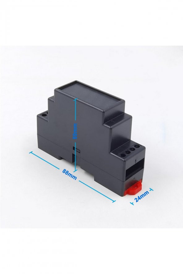 Ray Tip Siyah Plastik Kutu 24 x 59 x 88mm  Elektronik Devre Proje Prototip Sigorta Röle Otomasyon ürün görseli 1