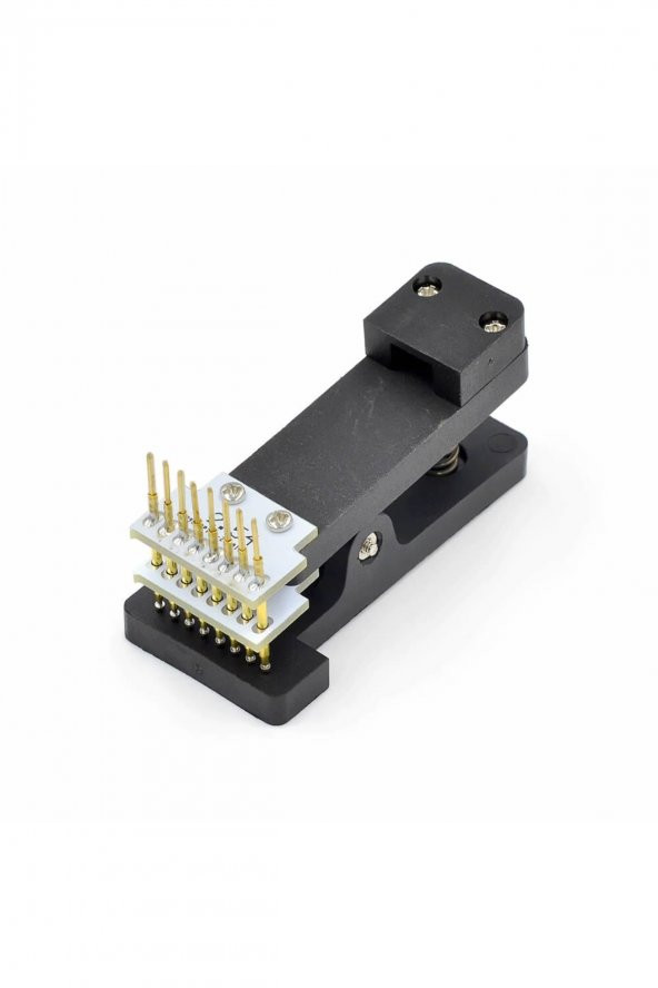 8 Pin Programlama Aparatı  2.54mm Pogo Pin Yaylı Mandal Klips Seri Üretim Entegre ürün görseli 1