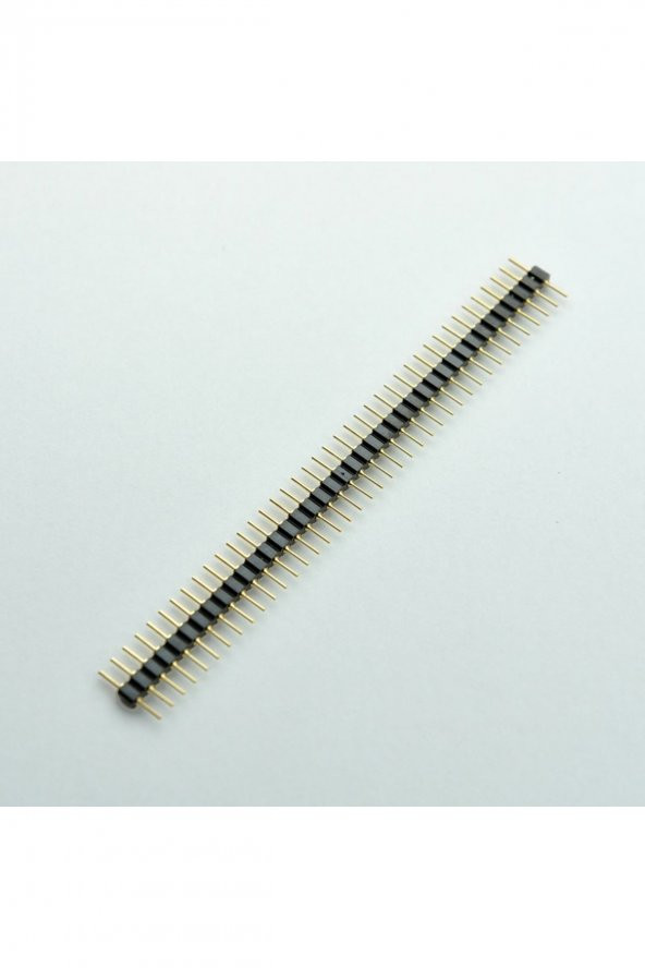 1x40 Pin Precision Erkek Header  Tek Sıra 2.54mm 180 Derece Altın Kaplama Yuvarlak Kırılabilir ürün görseli 1
