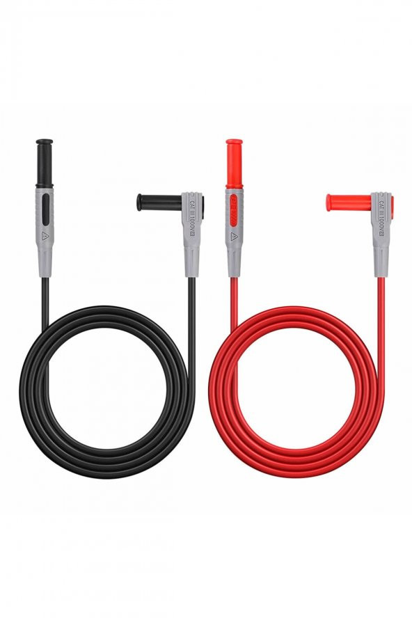 1 Çift P1033 Multimetre Probu 4mm Banana Tip Soket 1000V 10A  CATIII 1 Metre Kablo Voltmetre ürün görseli 1