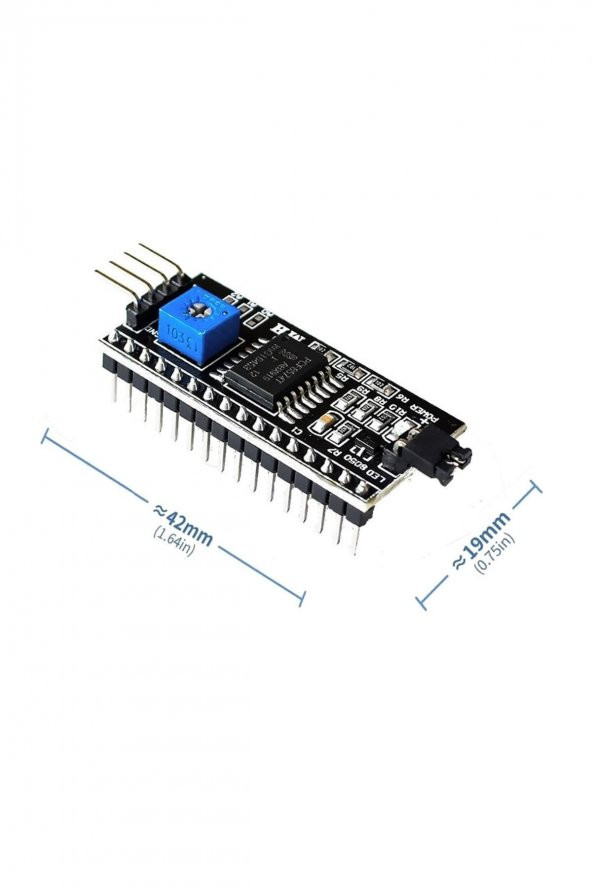 IIC I2C Seri LCD Modül  PCF8574 Adaptör Çevirici Sürücü Kart 1602A 1604A 2004A Kontrast Potu ürün görseli 1