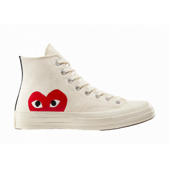 Converse Chuck Taylor All-Star 70 Hi Comme des Garcons PLAY White Günlük Sneaker Spor Ayakkabı 150205C.106 ürün görseli 1