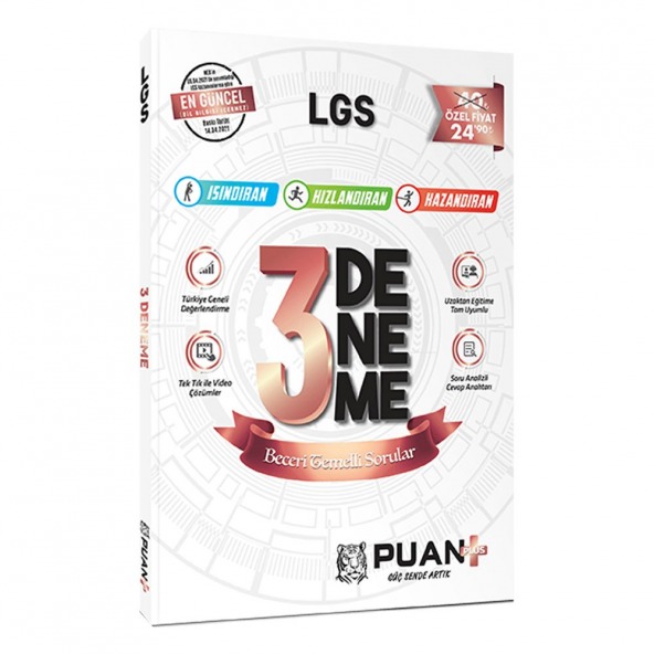 Puan Yayınları 8. Sınıf LGS En Güncel 3 Deneme ürün görseli 1