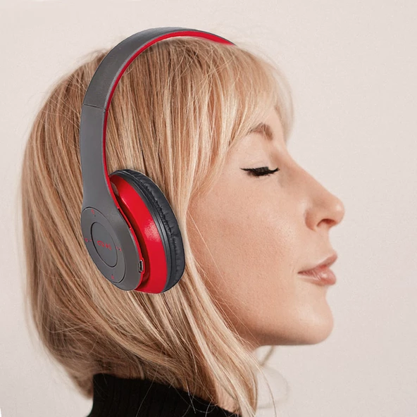 PSL P47 Kulak Üstü Kablosuz Bluetooth Kulaklık - Resim 6