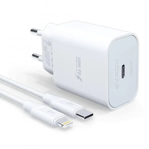 Apple Iphone Tüm Serilerle Uyumlu Hızlı Şarj Aleti Kablo Adaptör 5 6 7 8 X 11 12 13 14 Pro Max Plus (20W Type-C Çıkışlı) - PD20L ürün görseli 1