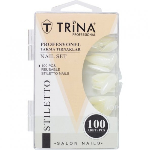 Trina Takma Tırnak 100‘LÜ Kutulu (Stiletto) - 01 ürün görseli 1
