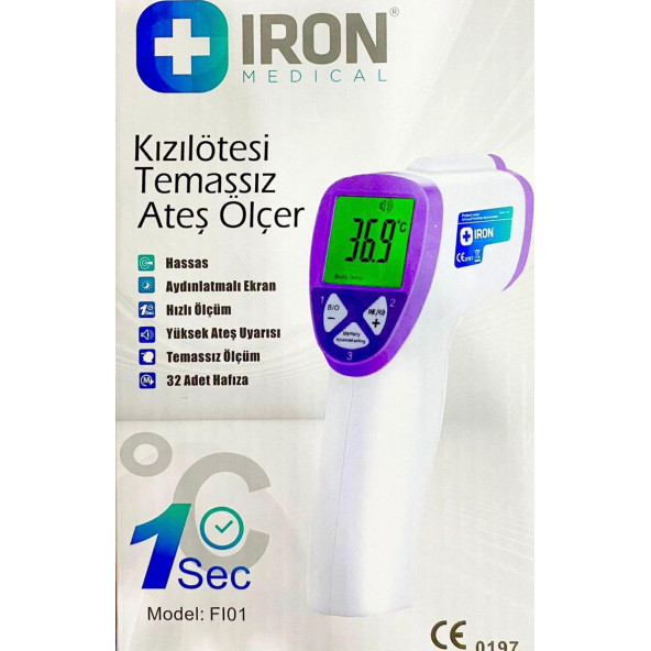 İron Medical Temassız Ateş Ölçer (FI01) ürün görseli 1