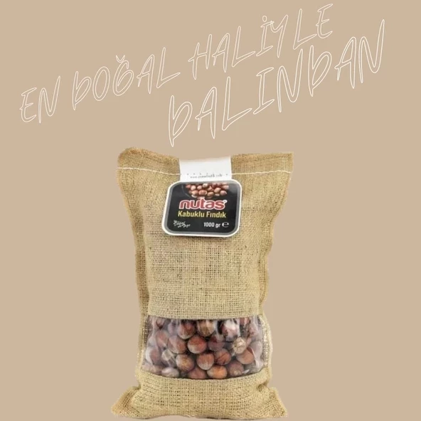 Nutas Kabuklu Fındık – 1 kg Jüt Çuval - Resim 2