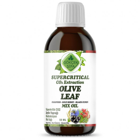 Gökçek ŞifaZeytin Yaprağı Süperkritik Mix Yağı 50 ml (OLİVE LEAF SUPERCRİTİCAL MİX OİL) ürün görseli 1