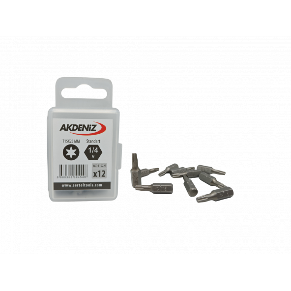 Akdeniz AKD/T15225 1/4 Torx T15x25 Mm 48 Adet Bits Uç ürün görseli 1