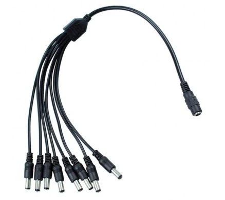 8li DC Power Jack Çoklayıcı Kablo (1 Dişi Uç/ 8 Erkek Uç ) ürün görseli 1