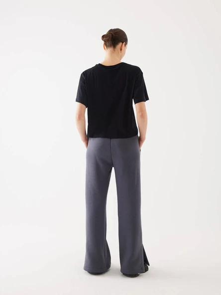 Füme Şardonlu Yırtmaç Detay Jogger - Resim 4