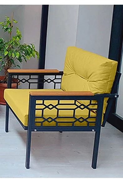 adımshops Adımshos tekli Lazer Balkon-Bahçe-Ofis-Kafe Çay Seti Koltuk Oturma Takımı-Oturma Grubu ürün görseli 1
