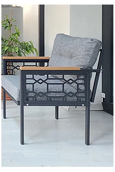 adımshops Adımshos tekli Lazer Balkon-Bahçe-Ofis-Kafe Çay Seti Koltuk Oturma Takımı-Oturma Grubu ürün görseli 1