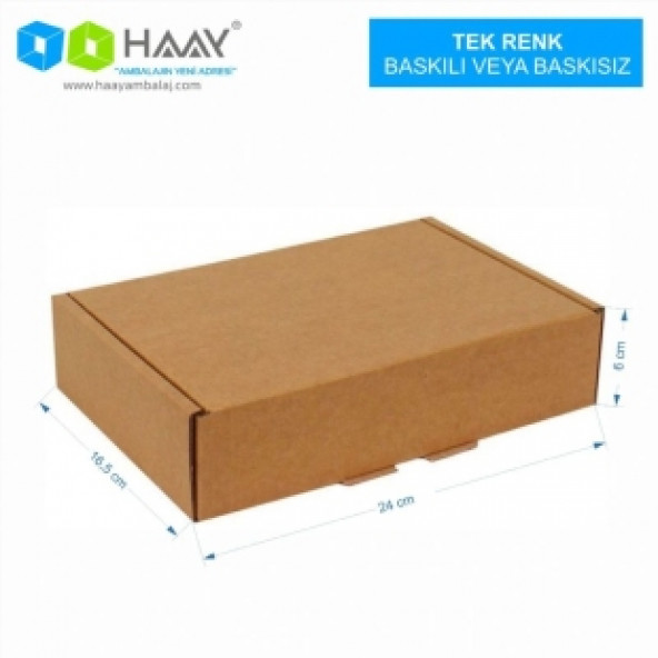 HAAY AMBALAJ 24x16,5x6cm Kilitli Kutu-testliner (25 ADET) ürün görseli 1