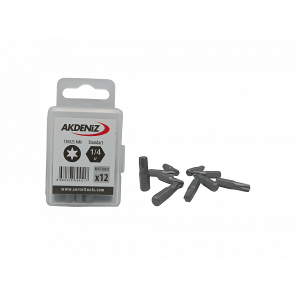 Akdeniz AKD/T30225 1/4 Torx T30x25 Mm 96 Adet Bits Uç ürün görseli 1