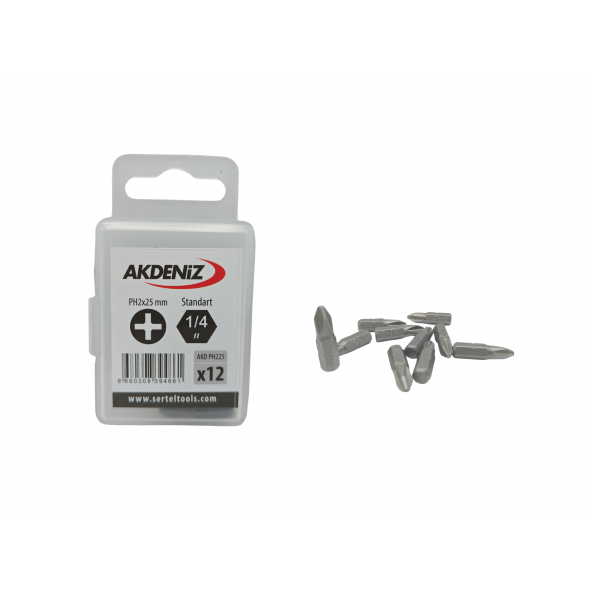 Akdeniz AKD/225 1/4 Yıldız Ph2x25 Mm 96 Adet Bits Uç ürün görseli 1