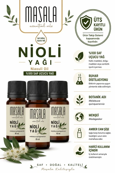 Niaouli Yağı 10 ml. Nioli (Niaouli Oil) x 3 adet EKO3 ürün görseli 1