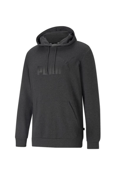 Puma ESS Big Logo Hoodie Erkek Sweatshirt Koyugriı S-XL ürün görseli 1