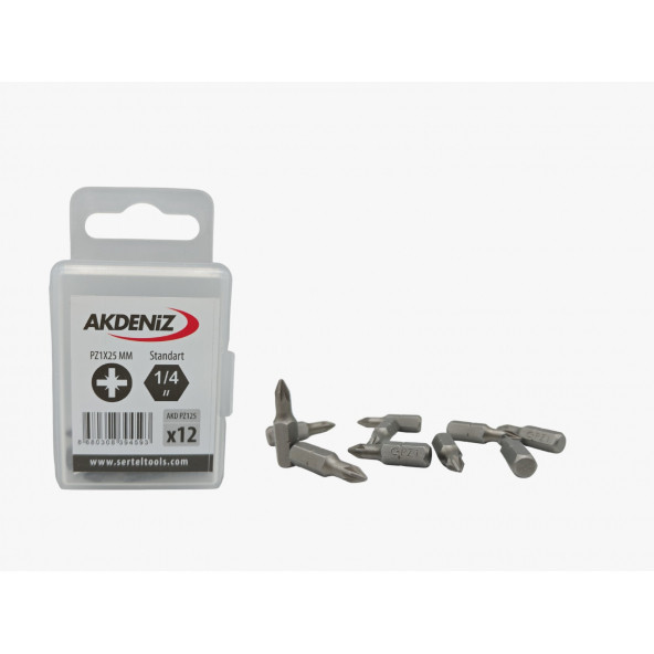 Akdeniz AKD/125 1/4 Yıldız Pz1x25 Mm 144 Adet Bits Uç ürün görseli 1