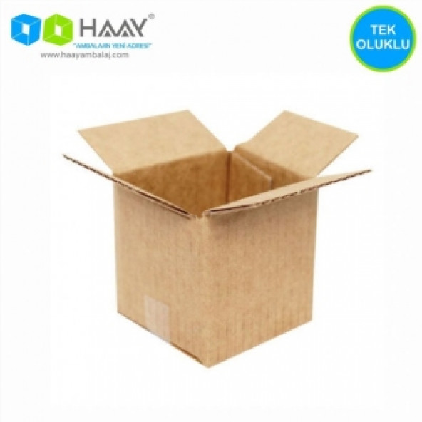 HAAY AMBALAJ  4,5x4,5x4,5cm Tek Oluklu Koli Kraft (200 Adet) ürün görseli 1