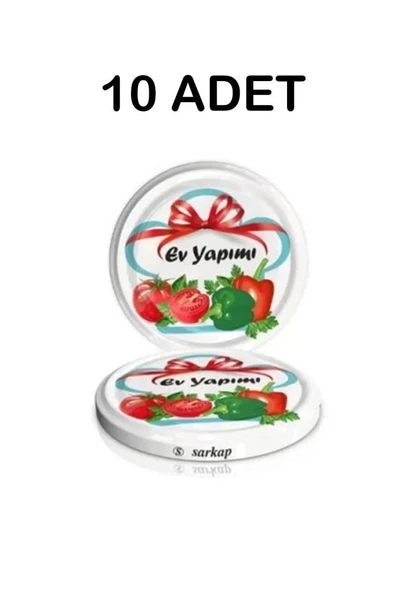Renkli Metal 10 Adet Kavanoz Kapağı 82mm ürün görseli 1