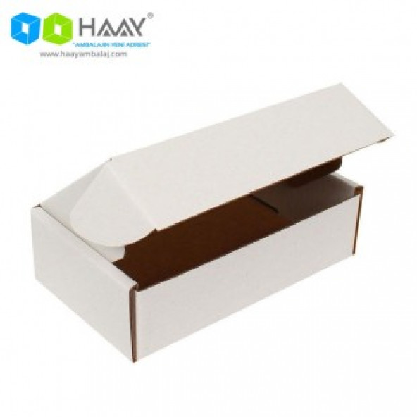 HAAY AMBALAJ 14x8x4cm Beyaz E-ticaret Kargo Kutusu (50 Adet) ürün görseli 1