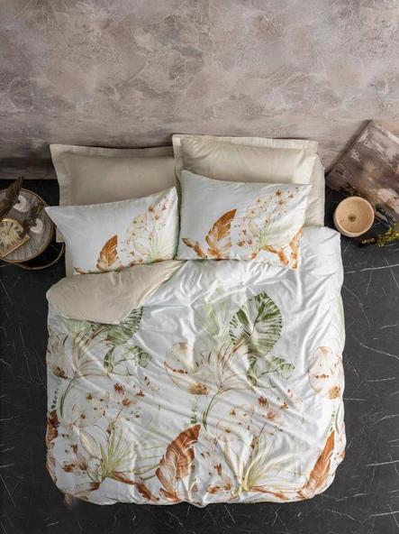 Cotton Box Çift Kişilik Saten Nevresim Takımı Luster Bej ürün görseli 1