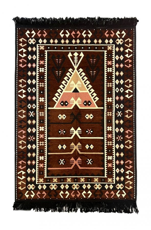 Shark Anadolu Seccade Kilim 15 Kahve ürün görseli 1