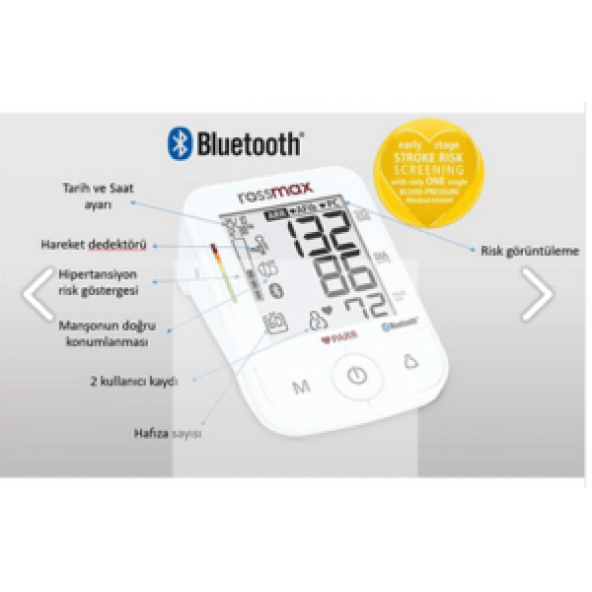 Rossmax X5 Bt Bluetooth Otomatik Dijital Tansiyon Aleti ürün görseli 1