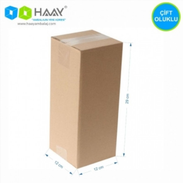 HAAY AMBALAJ 12x12x29cm Çift Oluklu Koli (25 ADET) ürün görseli 1
