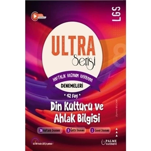 Palme Yayıncılık 8. Sınıf Ultra Serisi Din Kültürü Ve Ahlak Bilgisi Denemeleri 42 Föy ürün görseli 1