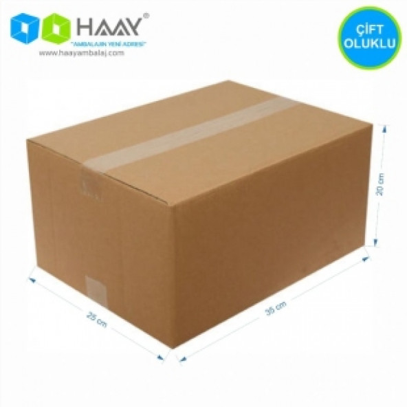 HAAY AMBALAJ 35x25x20cm Çift Oluklu Koli (10 Adet) ürün görseli 1