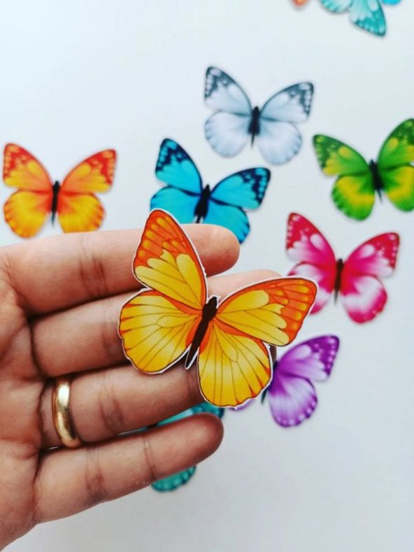 Kelebek Buketi Için Parlak Kalın 220gr Fotoğraf Kağıdı Renkli ürün görseli 1