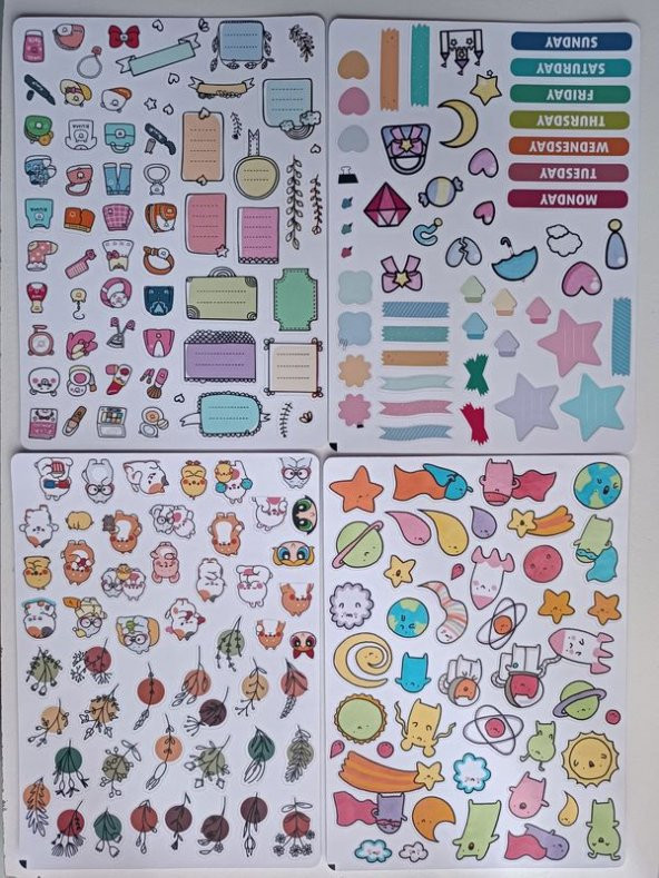 400 ADET Planner Etiket Sticker Ajanda Günlük Bullet Journal Scrapbook ürün görseli 1