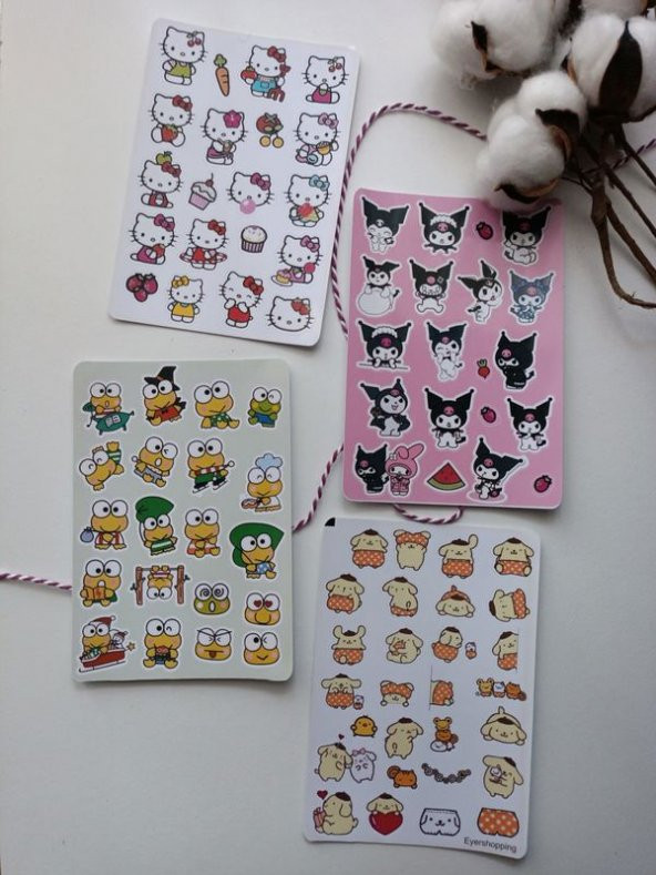 Sanrio Hello Kitty 88 adet Etiket Sticker Set ürün görseli 1